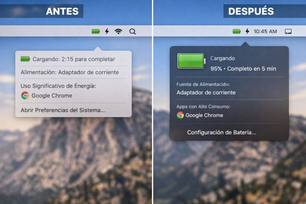 ¿Cómo personalizar tu Mac con 7 mejoras? 6 personalizar batería mac