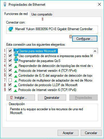 red image Propiedades de Ethernet edited